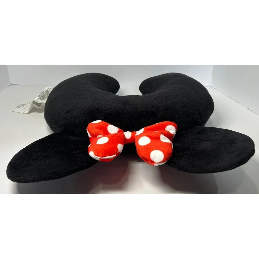 Disney Minnie Mouse Travel Neck Pillow Black Red‎ Polka Dot Bow Kids